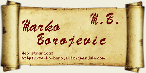Marko Borojević vizit kartica